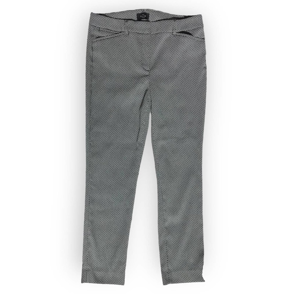 White House Black Market Slim Ankle Black and White Trousers size 6